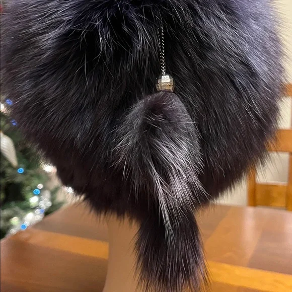 Elegant Purple Fur Hat, mink brown with purple color  display picture 2